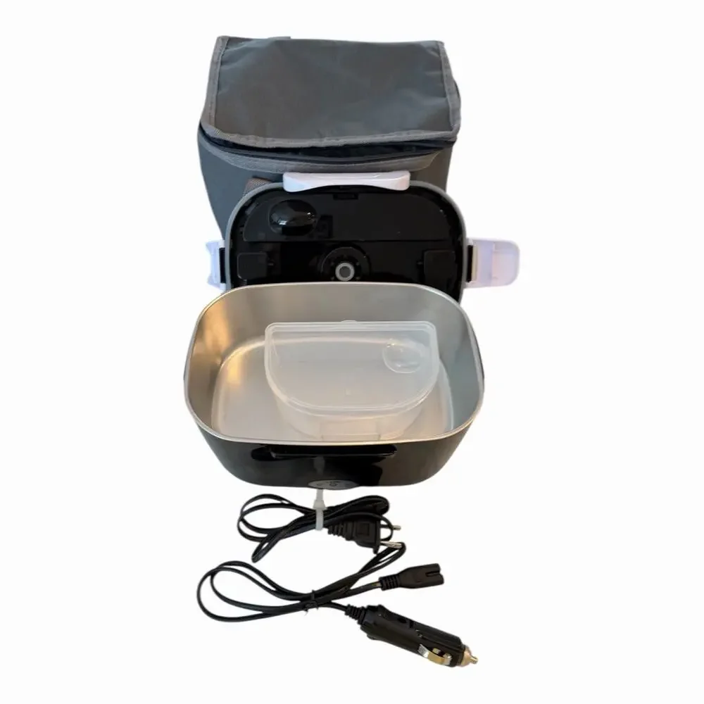 Electric Lunch Box 60W Food Heater Case Box 2 Cords Portable 1.5Ltr Travel Work